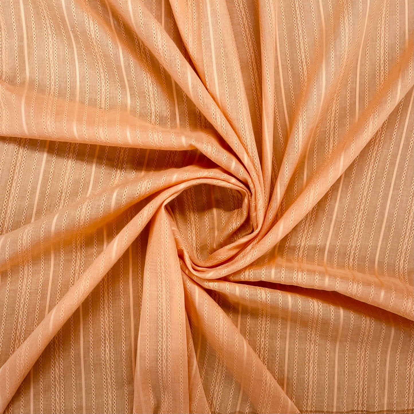 Orange Solid Jacquard Cotton Fabric, Plain Weave 48 Inches, TU-2007