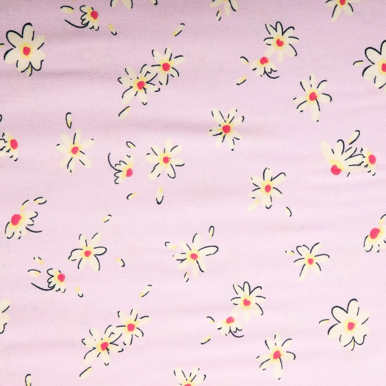 Pink Floral Print Rayon Fabric Trade UNO