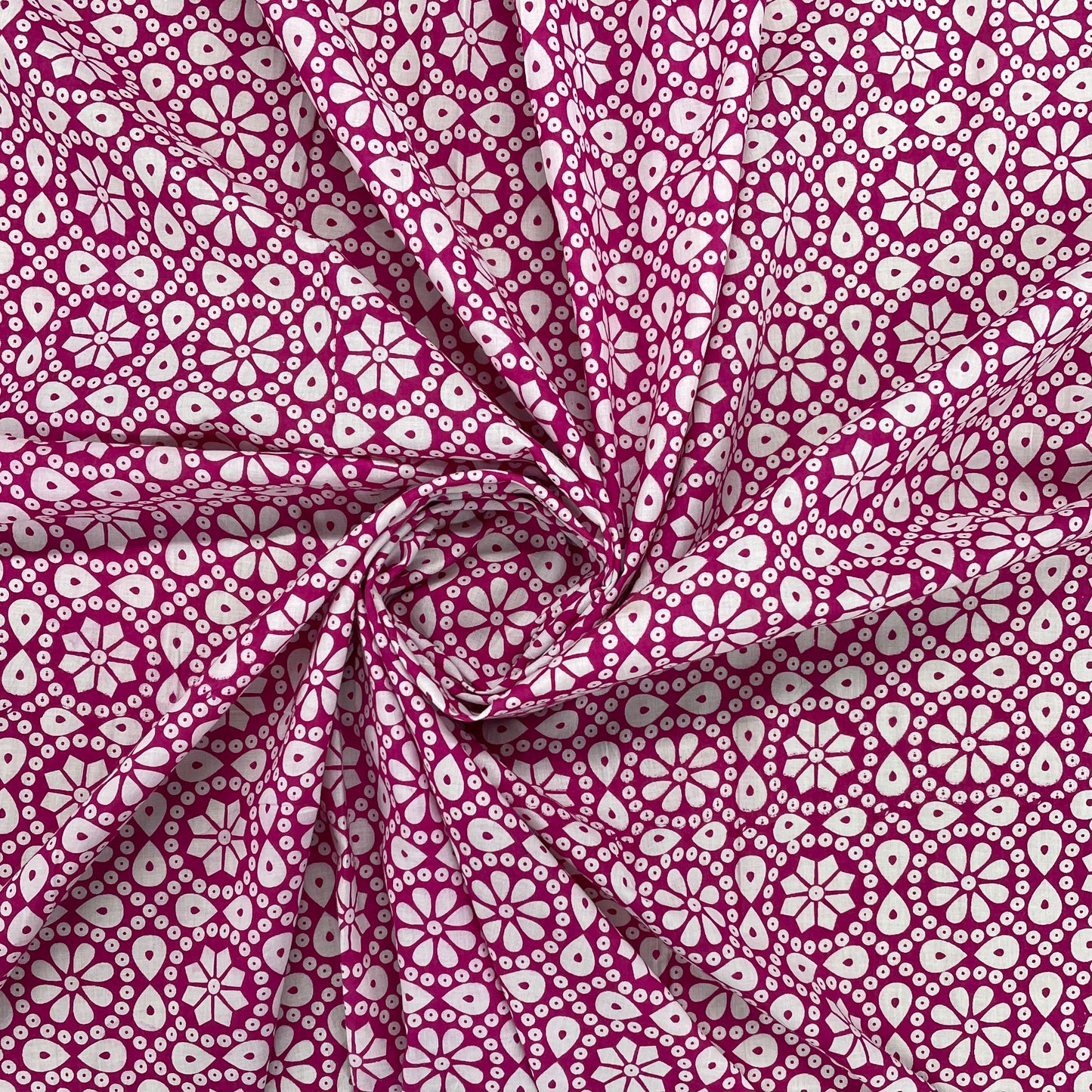 Pink Traditional Print Cotton Fabric Trade UNO