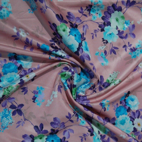 Silky Polyester Satin Royal Blue - Fabric Direct Online