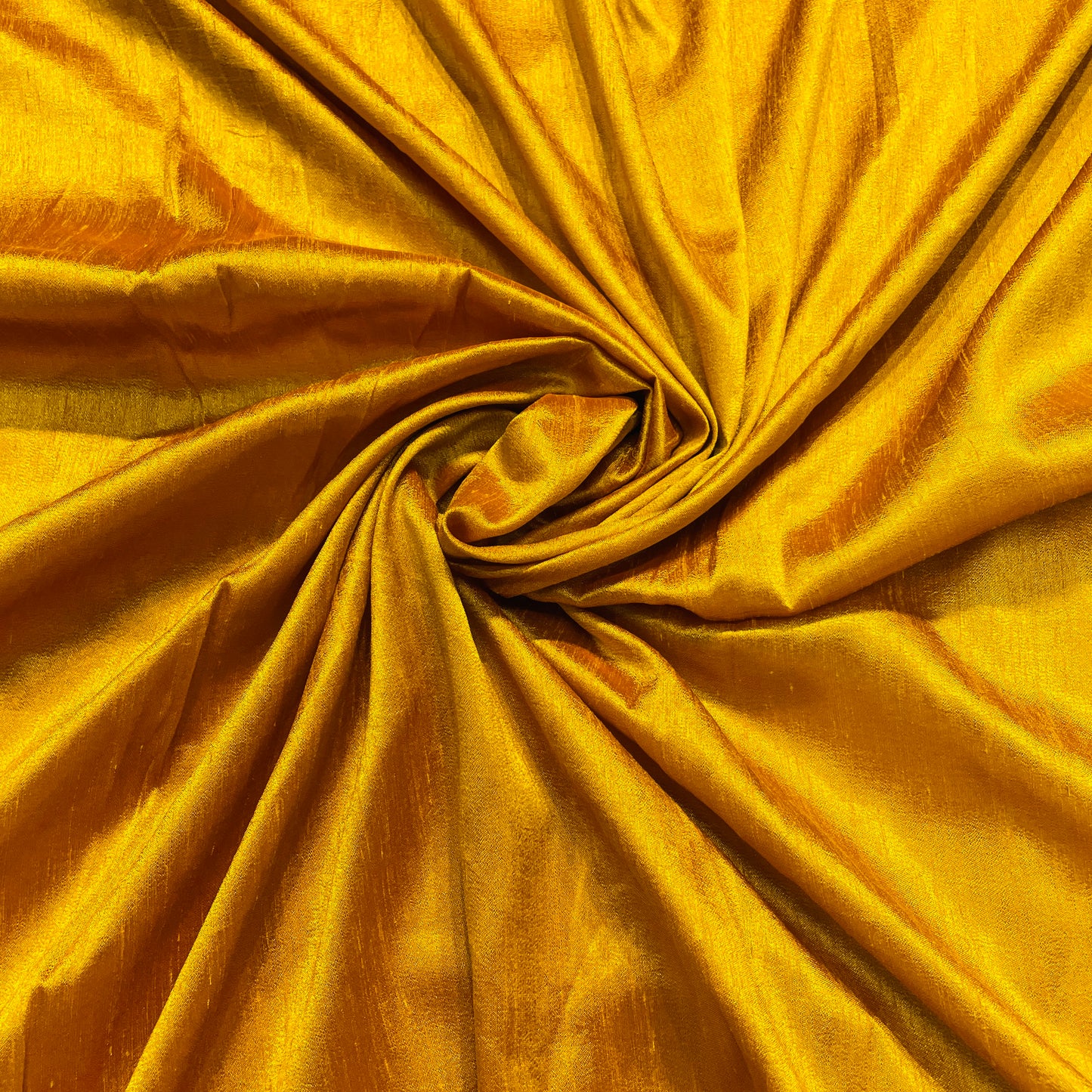 Mustard Yellow Solid Raw Silk Fabric - TradeUNO