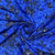 Blue With Navy Blue Floral Crepe Fabric - TradeUNO