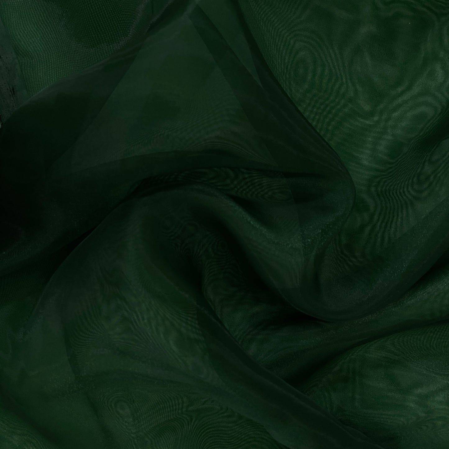 Emerald green solid Green Solid Organza Tissue  Fabric - TradeUNO