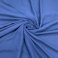 Aegean Blue Solid georgette Fabric