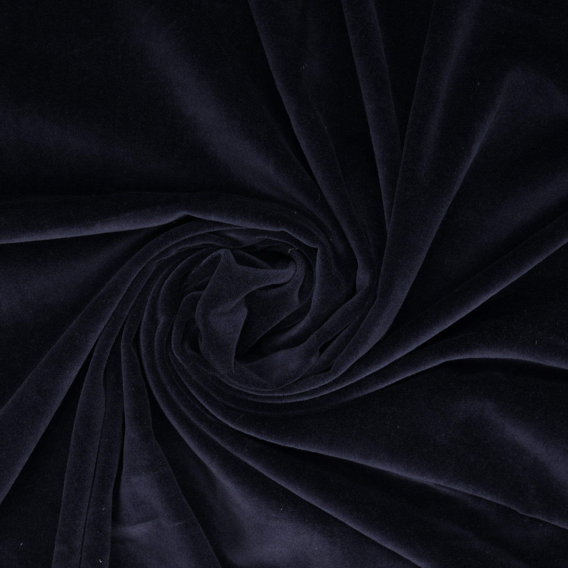 Navy Blue Solid Viscose Velvet Fabric Trade UNO